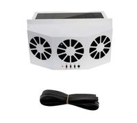 Folpus Ventilador Solar para Coche Ventilador de Ventana Extractor Circulador de Aire con Recolección de Luz Cableado en Adecuado para Conducción Diaria Coches Aparcados Viajes Familiares, Blanco