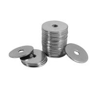 FOMGIIN Arandelas Planas de Cuerpo Grande M5 x 25mm, 20 Piezas Acero Inoxidable A2 V2A, 304 Metalicas Grandes Arandela de Bloqueo DIN 9021 / ISO 7093,Plana de Plano Para Tornillos Sujetadores
