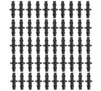 FOMIYES 100 Piezas Conector de Riego por Goteo, de Plástico Negro 4/7mm | Tubo Micro y 4/7mm, Instalación Sencilla, Ajuste Firme, Jardín y Balcón