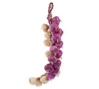 FOMIYES 2 unids Artificial Ajo String Realista Ajo Lschte H?ngen Guirnalda Decoraciones Herbal Fotografía Apoyos para la decoración del hogar de la granja