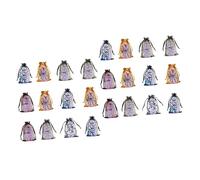 FOMIYES 200 Piezas Bolsas Bronceadoras De Halloween Brillo De Bolsitas De Organza Con Cordón Bolsa De Dulces De Calabaza Bolsas De Golosinas Transparentes Bolsillos De Organza Tela