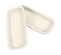 FOMIYES 3 Piezas Macetas de Plástico Blanco para Bandejas Rectangulares | Bases Inferiores para Flowerpot, No se Decolora, Resistente a Caídas, Anti-edad, Uso Interior