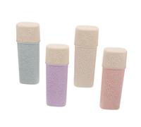 FOMIYES 4 Piezas Estuches para Cepillos de Dientes con Tapa Caja Portátil de Plástico Resistente y Antipolvo Organizador de Viaje para Baño Camping Escuela y Uso Familiar
