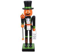 FOMIYES Figura Diseño Único de Madera Pintada a Mano de Cascanueces de Halloween para Decoración Versátil en Fiestas y Colecciones Festivas