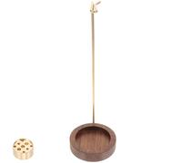 FOMIYES Incensario de Madera y Latón Soporte Invertido para Sahumerios, Resistente al Desgaste, Adecuado para Decoración del Hogar y Espacios de Meditación