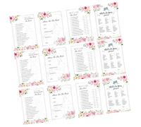 FOMIYES Juego de 48 Tarjetas en Papel de Preguntas Diseño Elegante para Despedida de Soltera y Bodas Adecuado para Fiestas de Compromiso y Aniversarios