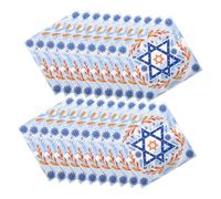FOMIYES Servilletas de Papel Desechables 20 Suaves y Coloridas con Diseño de Estrella de David para Fiesta de Hanukkah Ideales para Reuniones Familiares y Celebraciones Festivas