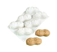 Fondant Molds Silicone 6-Cavity Groundnut Shape DIY Cake Decorations Tools | Fondant Molds Cake 202g Decorating For Cookie Candy Cupcake Dessert Musse DIY Crafts Family Kitchen