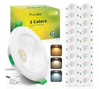 Fondiiz 20 Pack Downlight LED Techo Empotrable 4W 570LM, Corte 68mm-80mm