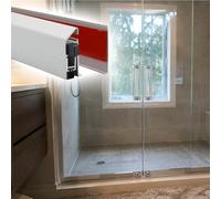 Fondo Blanco De La Tira Sello Puerta Pista Junta Goma Ducha Vidrio