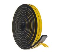 FONHREW Burlete Adhesivo 10x6mm 8m Cinta Selladora Espuma Burlete Sellado Ventanas Espuma Burletes Puertas Tira de Sellado Espuma Adhesivo de Alta Densidad para Anti Frío Aislante Ruido y Colisión