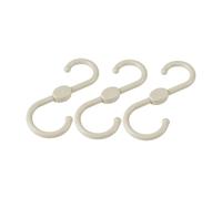 Fonowx 3 Piezas Ganchos en S Giratorios Ganchos Colgantes Perchas de Almacenamiento Colgadores de Toallas PP Resistente a 8 Kg con Doble Cabeza para Barras