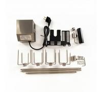Fonowx Asador Giratorio Eléctrico Kit Rotisserie Parrilla Barbacoa Motor Acero Inoxidable Ajuste Modular Varillas 42cm 35cm Rotación Estable Adecuado para Camping Aire Libre Jardín