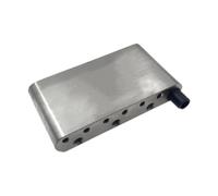 Fonowx Bloque de Trémolo para Guitarra Eléctrica, Placa Base de Puente de Trémolo de Latón, Estructura Estable, Puente de Guitarra Compatible con Trémolo Sim, Acero Inoxidable