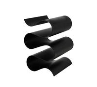 Fonowx Botellero Metálico Porta Botellas de Vino Diseño Contemporáneo en Forma Compacto y Decorativo Expositor con Marco Abierto Adecuado para Restaurante Cocina Casa, Negro