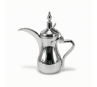 Fonowx Cafetera Eléctrica Cafetera Tetera Jarra Hervidor de Silueta Tradicional con Base Boca Estrecha Vertido Preciso Adecuada para Preparar y Servir Café Té y Lácteos Calientes, Cromo, 750 Ml