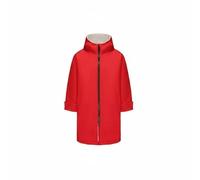 Fonowx Capa de Surf para Niños Cambiadora con Capucha Albornoz Abrigo Cortaviento Toalla Poncho Microfibra con Forro Suave y, Rojo Y Blanco Roto, Numeric_13, Short