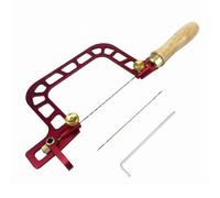 Fonowx de Alambre Manual Manual Serrucho de Marquetería de Arco de Joyero con Hoja Fina y Ajuste de Tensión con Llave Hexagonal Corte Preciso en Madera