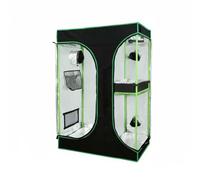 Fonowx Invernadero Interior Carpa de Cultivo Tienda de Plantas Armario Hidropónico Doble Cámara con Lona 600D Opaca y Forro Reflectante Ventana de, 120-90-180
