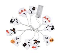 Fonowx Luces de Halloween Guirnalda Cadena Decoración Iluminación LED Plástico USB 2 M Constante Hadas Decorativas Adecuada para Celebraciones Dormitorios Otoño, 白光万圣混搭款, 2米10灯