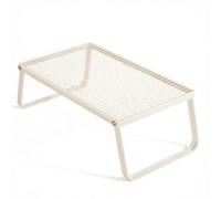 Fonowx Mesa Plegable Portátil Mesa Baja Mesa Auxiliar Mesa de Suelo con Estructura de Metal Robustecida y Plegado Completo Superficie Práctica Adecuada para, Grande 60cm X 40cm X 28cm, Blanco