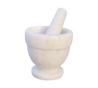 Fonowx Mortero con Mano Bowl para Juego de Mortero Machacador de Especias Mármol Clásico Adecuado para Hogar Cocina Regalo