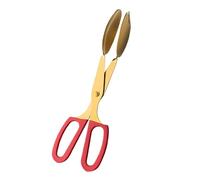 Fonowx Pinzas para Buffet, Pinzas, Pinzas para Espesar Alimentos, Pinzas de Cocina, Pinzas para Ensalada para Pasteles, para Servir Y Cocinar en Cas, rojo y dorado, tal como se describe
