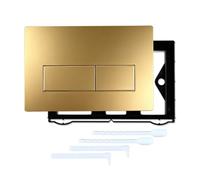 Fonowx Placa de Descarga para Inodoro Suspendido Panel de Botón Doble Tapa de Cisterna Oculta Botón de Descarga Acabado Moderno y Acceso Frontal Cómodo, Cromado