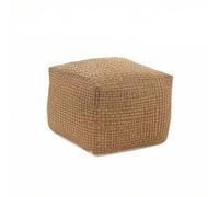 Fonowx Puf de Suelo Ottoman Cojín Reposapiés Taburete con Relleno de Perlas y Tapizado Suave para y Soporte Forma Baja Cuadrada con Bordes Redondeados, 42 42 33cm, Marrón