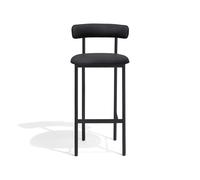 Font Taburete de Bar 75 cm Dunes Antracitae Cuero/Estructura Negra