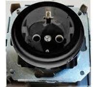 Fontini 31-212-02-2 - Base enchufe toma tierra lateral 16a negro plastico pack