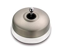 Fontini 60308562 Conmutador Porcelana Blanca Carcasa Niquel Satinado, Manecilla Cromo