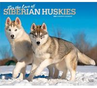 For the Love of Siberian Huskies 2027 14 X 24 Inch (Hanging) Monthly Deluxe Wall Calendar Foil Stamped Cover Plastic-Free