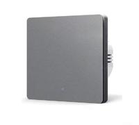 For tuya para zigbee Smart Switch 1 Gang Sin cable cero, interruptor de luz de pared, control por voz, compatible con Alexa blanco (gris)