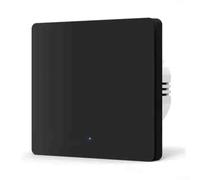 For tuya para zigbee Smart Switch de 1 marcha, sin cable cero, interruptor de luz de pared, control por voz, compatible con Alexa, color blanco (negro)