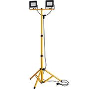 Forever Lights LED, 2 x 50W, 4500K, luz blanca neutra, 8000 lúmenes, con trípode, foco de trabajo, reflector, lámpara de trabajo, foco de construcción
