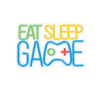 Forever luz led neón decorativa 'eat sleep game' fpne33 multicolo