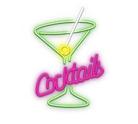 Forever neon plexi led cocktails pink green