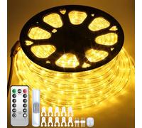 Forever Speed 30M Tubo de LED Manguera Mando a distancia 6 Modos de Brillo Regulable,1080 LEDs Tubo LED Manguera Exterior Temporizador para Navidad Patio Blanco Cálido