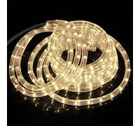 Forever Speed 8M Tubo de LED Manguera LED Luces de Tira de Manguera Exterior e Interior Blanco Cálido,Tiras LED Adecuado para Decoración e Iluminación Navidad, Halloween, Boda,Fiesta, Hotel, Jardín