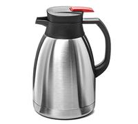Forgast Jarra al Vacío de un Botón | Jarra de Agua Caliente | Acero Inoxidable | Capacidad 1,5 Litros | Jarra Aislante para Té y Café | Para Bebidas Frías y Calientes | A Prueba de Fugas