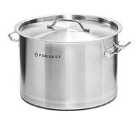 Forgast Olla Alta con Tapa de Acero Inoxidable | Capacidad 12 litros | Diámetro ⌀ 30 cm | La Olla se Puede Utilizar en Todo Tipo de cocinas: eléctrica, Gas e inducción | Aptas para el lavavajillas
