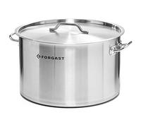 Forgast Olla alta con tapa de Acero Inoxidable | Capacidad 8 litros | Diámetro ⌀ 26 cm | La olla se puede utilizar en todo tipo de cocinas: eléctrica, gas e inducción | Aptas para el lavavajillas