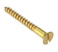 Forgefix Madera Tornillo Ranurado Csk Latón Macizo 3in x 10 Caja 100 FORCSK310B