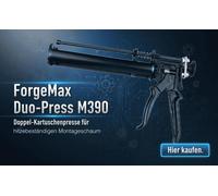 ForgeMax Duo-Press M390: Prensa de cartuchos doble para espuma de montaje resistente al calor
