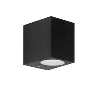 FORLIGHT Aplique Exterior GU10 Negro - Iluminación de Pared Resistente al Agua para Jardín y Terraza, Diseño Moderno, Fácil Instalación, Ideal para Exteriores, 220-240V