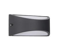 FORLIGHT Aplique LED Exterior IP54 8.7W 3000K, Luz Cálida, 444 Lúmenes, Gris Urbano, Iluminación Decorativa para Jardín y Terraza