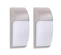 Forlight Area - (2uds) Aplique de Pared Exterior para Bombilla E27. Aplique Exterior de Pared o Techo para Jardín y Terraza. Lámpara de Pared Impermeable IP65. Color Gris