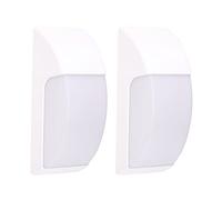 FORLIGHT Area - (2uds) Aplique de Pared Exterior para Bombilla E27. Aplique Exterior de Pared o Techo para Jardín y Terraza. Lámpara de Pared Impermeable IP65. Color Blanco