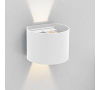 FORLIGHT AXIS Aplique de Pared para Exterior IPP55 de Diseño Moderno y Elegante. Iluminación Led de Fachada, Terraza o Jardín de 3000K. Aplique Redondo de Aluminio. Color Blanco